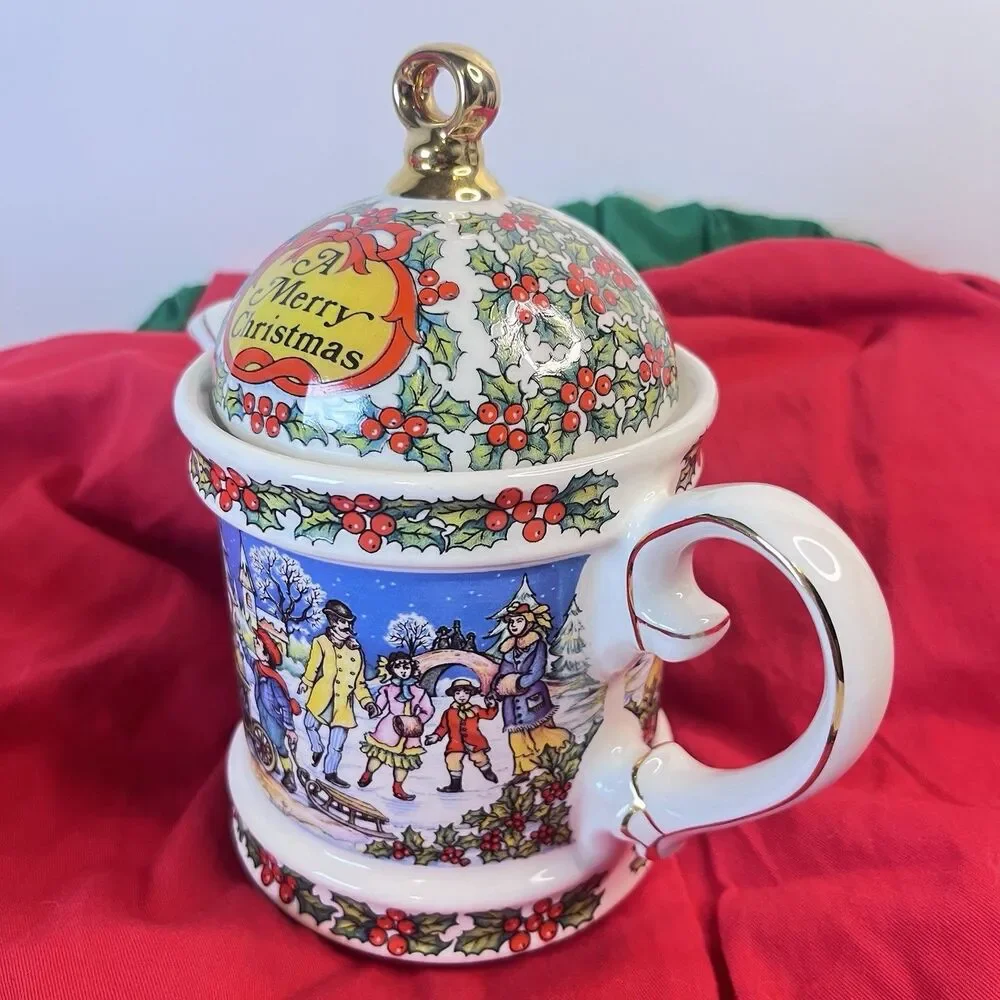 Vintage 1994 Sadler Christmas Holiday Teapot ENGLAND Good Condition